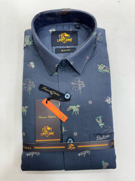 Lazy Lions | Animal Print Design | Oxford Shirt