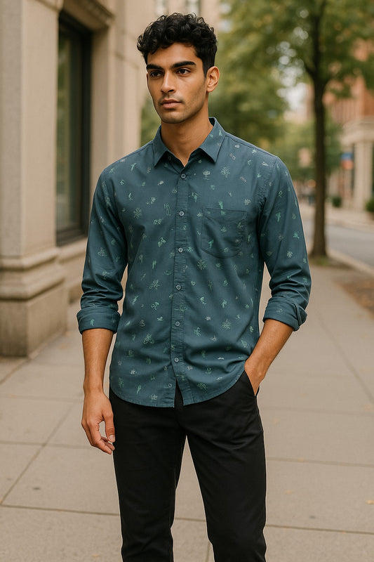 Lazy Lions | Animal Print Design | Oxford Shirt
