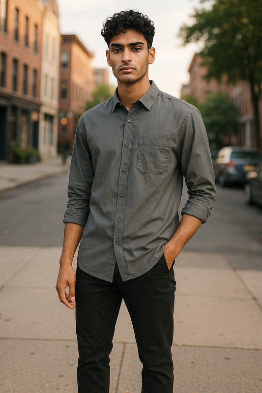 Lazy Lions Plain Cotton shirt | Grey