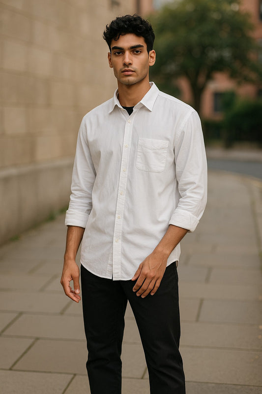 Lazy Lions Plain Cotton shirt | white